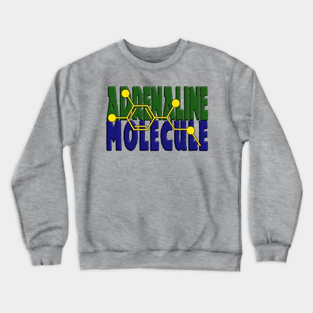 Adrenaline Molecule Crewneck Sweatshirt by TaansCreation 